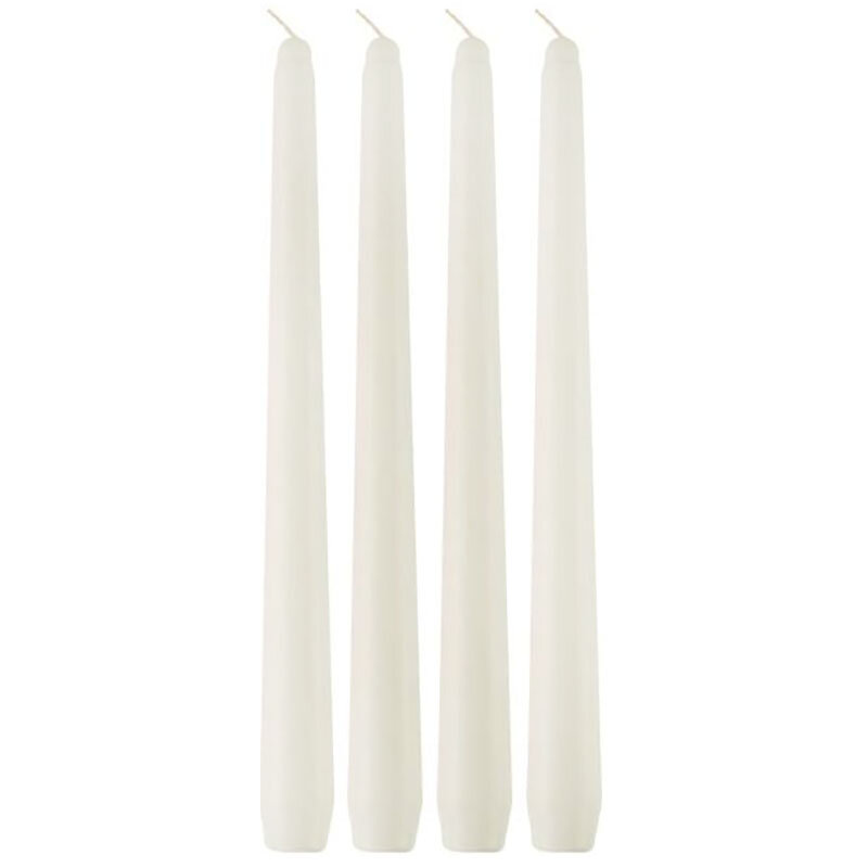 Набор античных конусных белых свечей - 6 штук / Белые конические античные свечи 6 шт