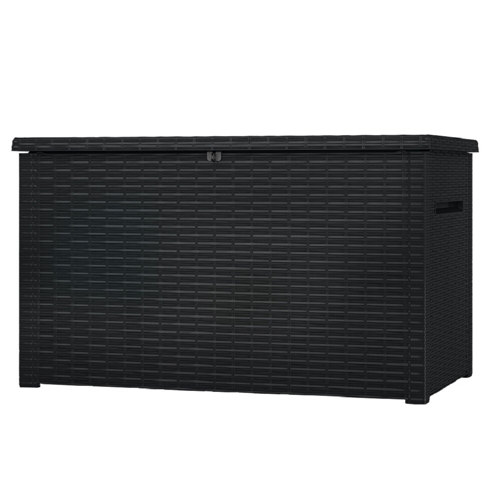 Пластиковый сундук Keter Java Rattan 850 л graphite - фотография № 3