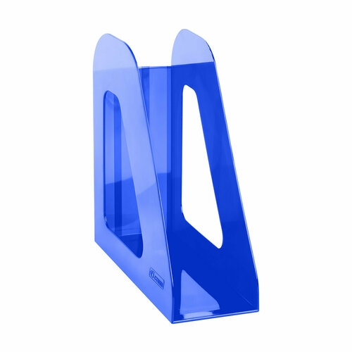 Комплект 6 шт, Лоток для бумаг вертикальный СТАММ Фаворит, тонированный синий, ширина 90мм