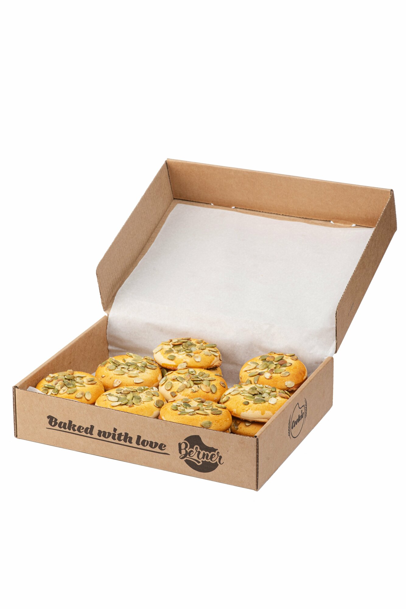Печенье с тыквенными семечками в коробке 750 грамм - фотография № 3