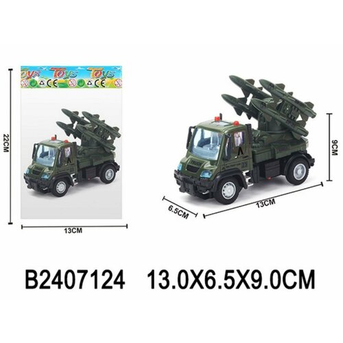 Машинка Военная инерц, размер: 6,5x13x9 см, в п 13x9x6,5 см