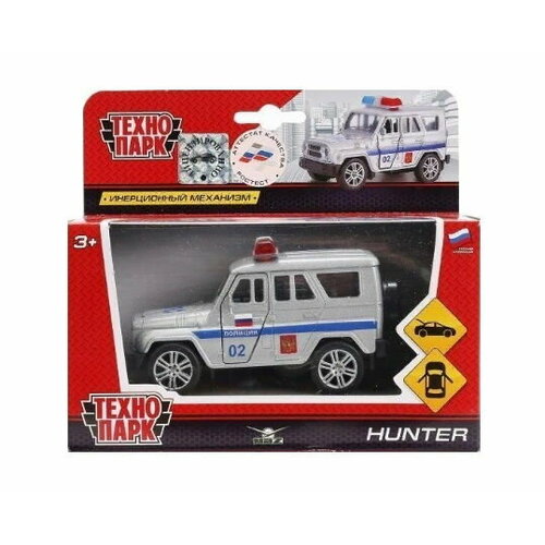 Машина Uaz Hunter Полиция 11,5 см металлическая инерцион.