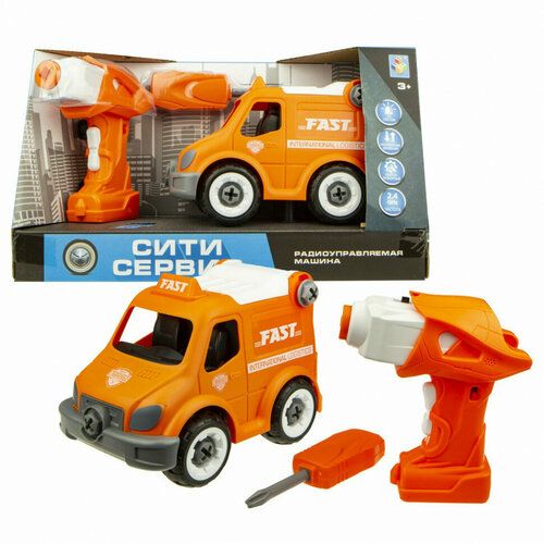 фото Машина радиоуправляемая 1 toy сити-сервис экспресс доставка 18 см отвертка 1toy