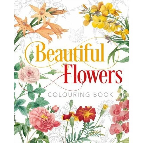 Beautiful flowers colouring book