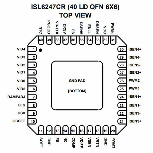 Микросхема ISL6247CR