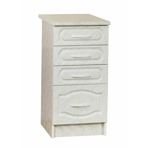 Рабочий стол 40 карара (4 ящика) фасад МДФ столешница цвет (карара)