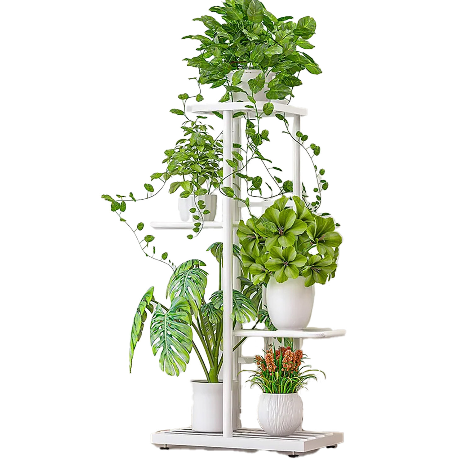 фото Белая подставка для цветов Blooming Oasis (4 уровня)