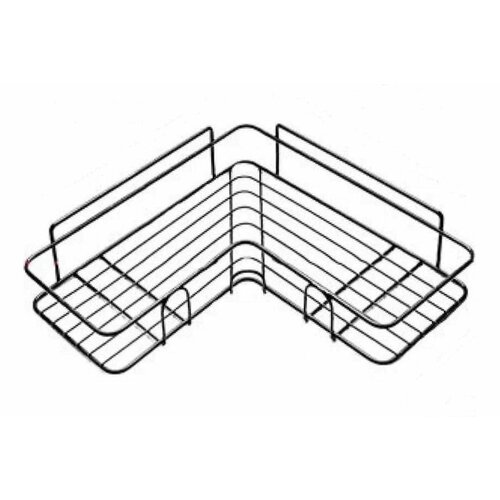 Подвесная полка + крючки 2 шт. Union угловая с крючками 26,5x26,5x9,5см 21US02-429B