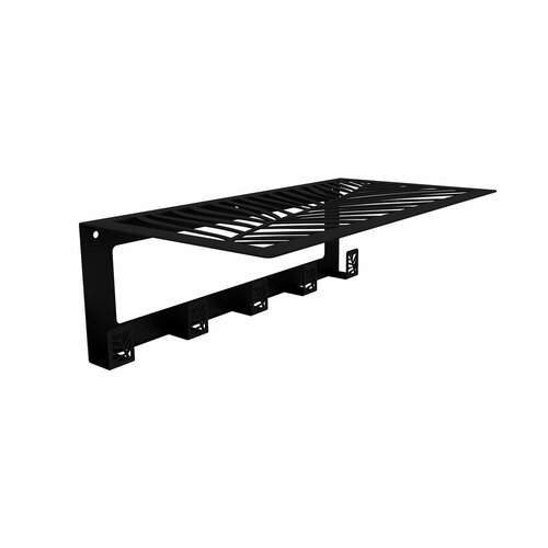 Полка Mart Tropical 425 см 4 крючка черная 3691₽