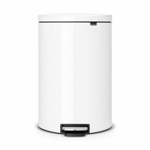 Мусорное ведро Brabantia FlatBack, с педалью, цвет белый, 40 л