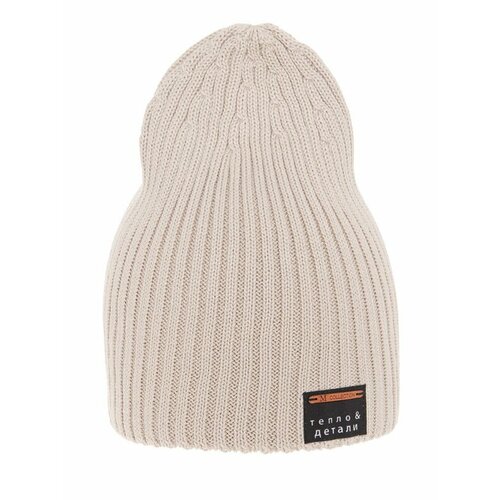 фото Шапка mialt, размер 52-56, бежевый