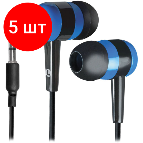 Наушники DEFENDER Basic 616 комплект 5 шт проводные 11 м стерео вкладыши черные 63616 104700₽