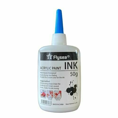 Акриловая краска для заправки маркеров Flysea Acrylic paint ink, 50 гр, белая