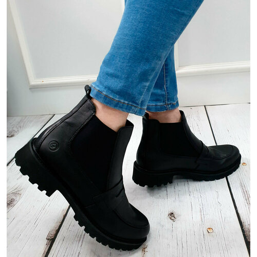 фото Ботинки челси remonte dorndorf, размер 44, черный