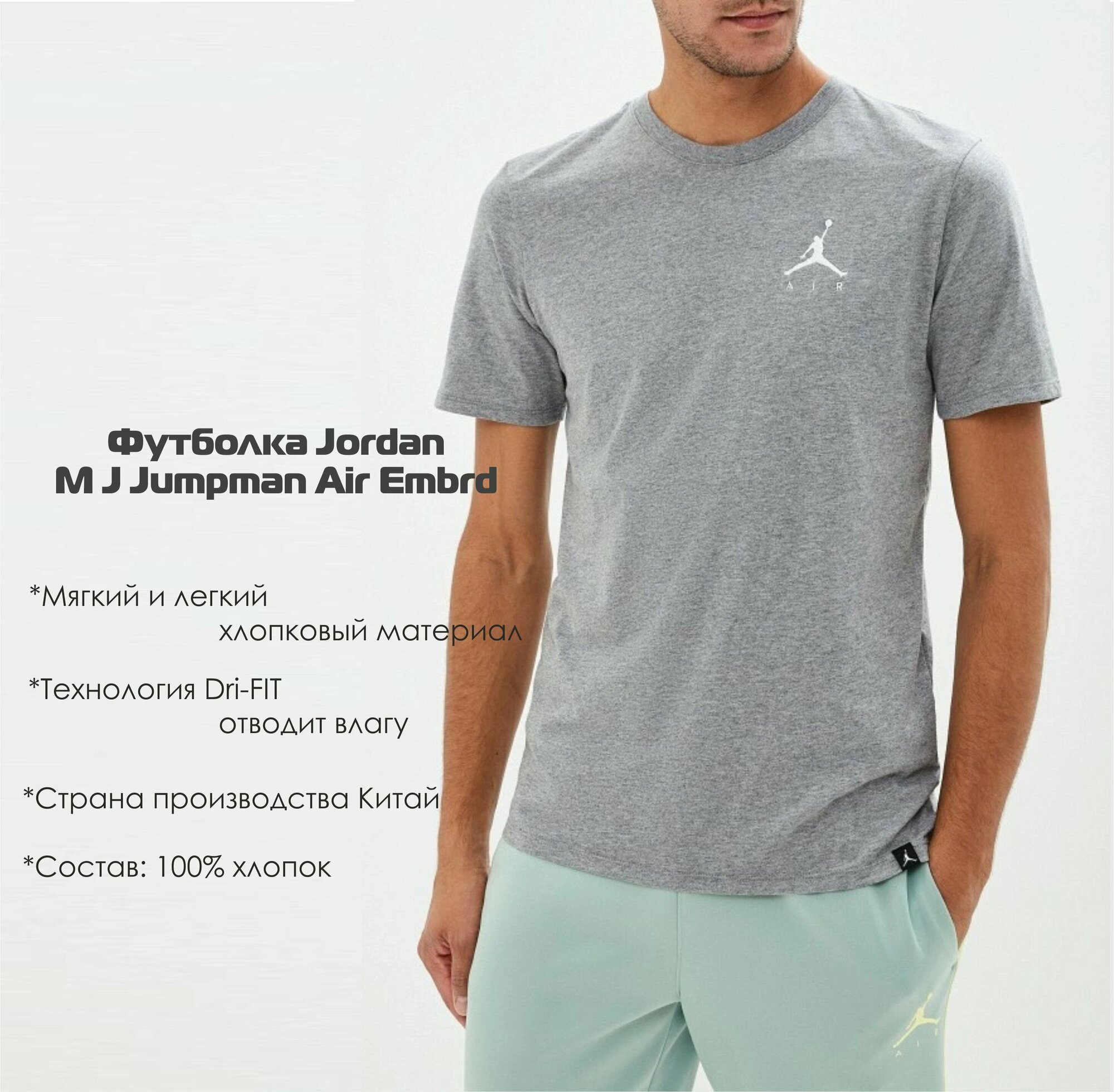 Футболка NIKE M J Jumpman Air Embrd