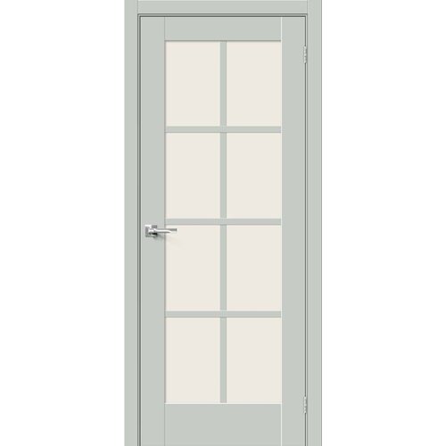 Межкомнатная дверь Браво Прима-11.1 Grey Matt/Magic Fog, Со стеклом / 900x2000 / Полотно межкомнатная дверь cpl p11 1 luna magic fog bravo пвх плёнка со стеклом 900x2000