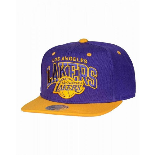 фото Бейсболка mitchell & ness, размер one size fits all, желтый, фиолетовый