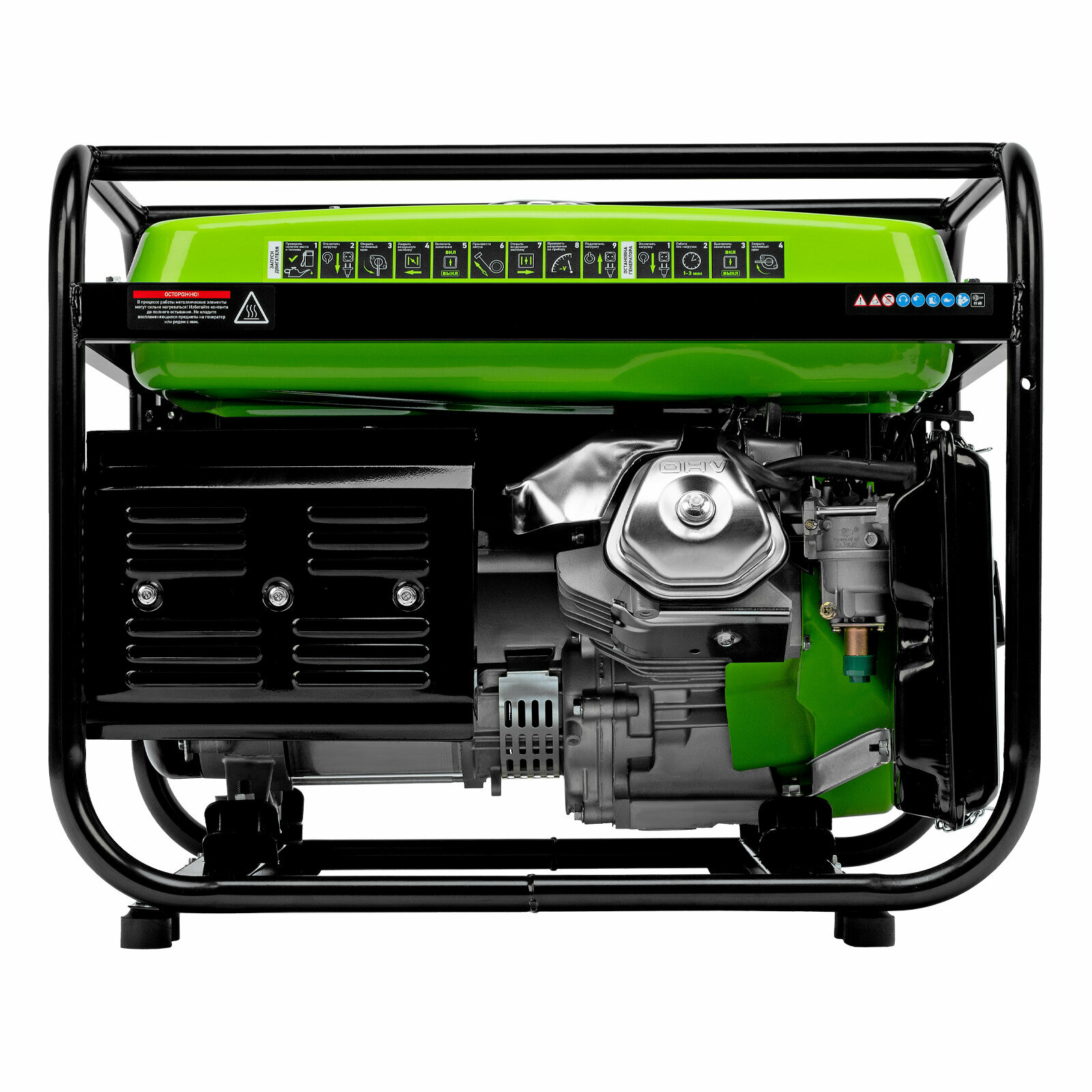 Генератор бензиновый БС-6500, 5.5 кВт, 230В, четырехтактный, 25 л, ручной стартер Сибртех Сибртех