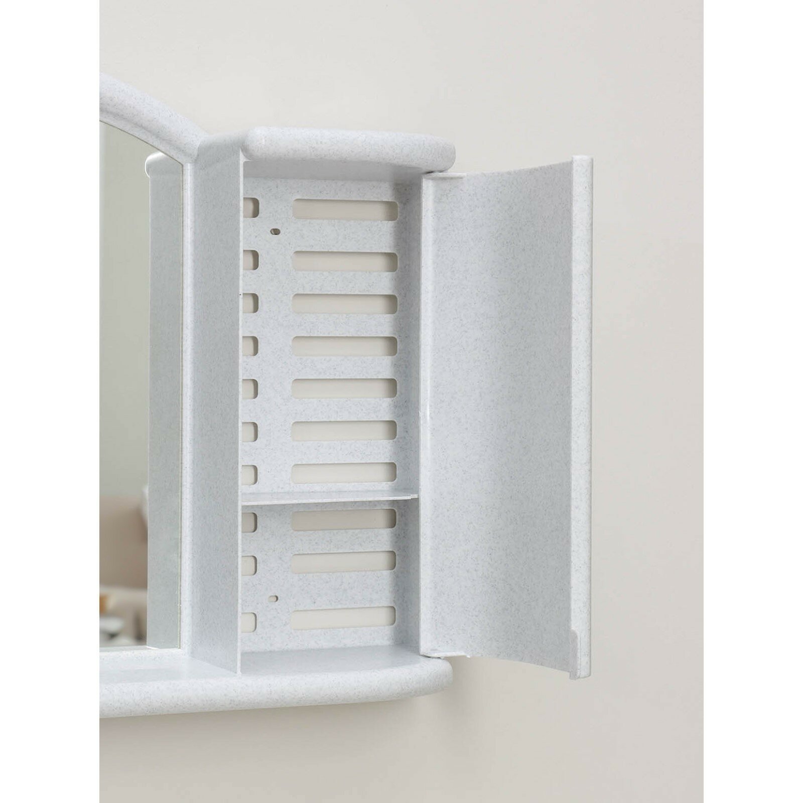 Шкафчик зеркальный для ванной комнаты «Арго», цвет белый мрамор - фотография № 7