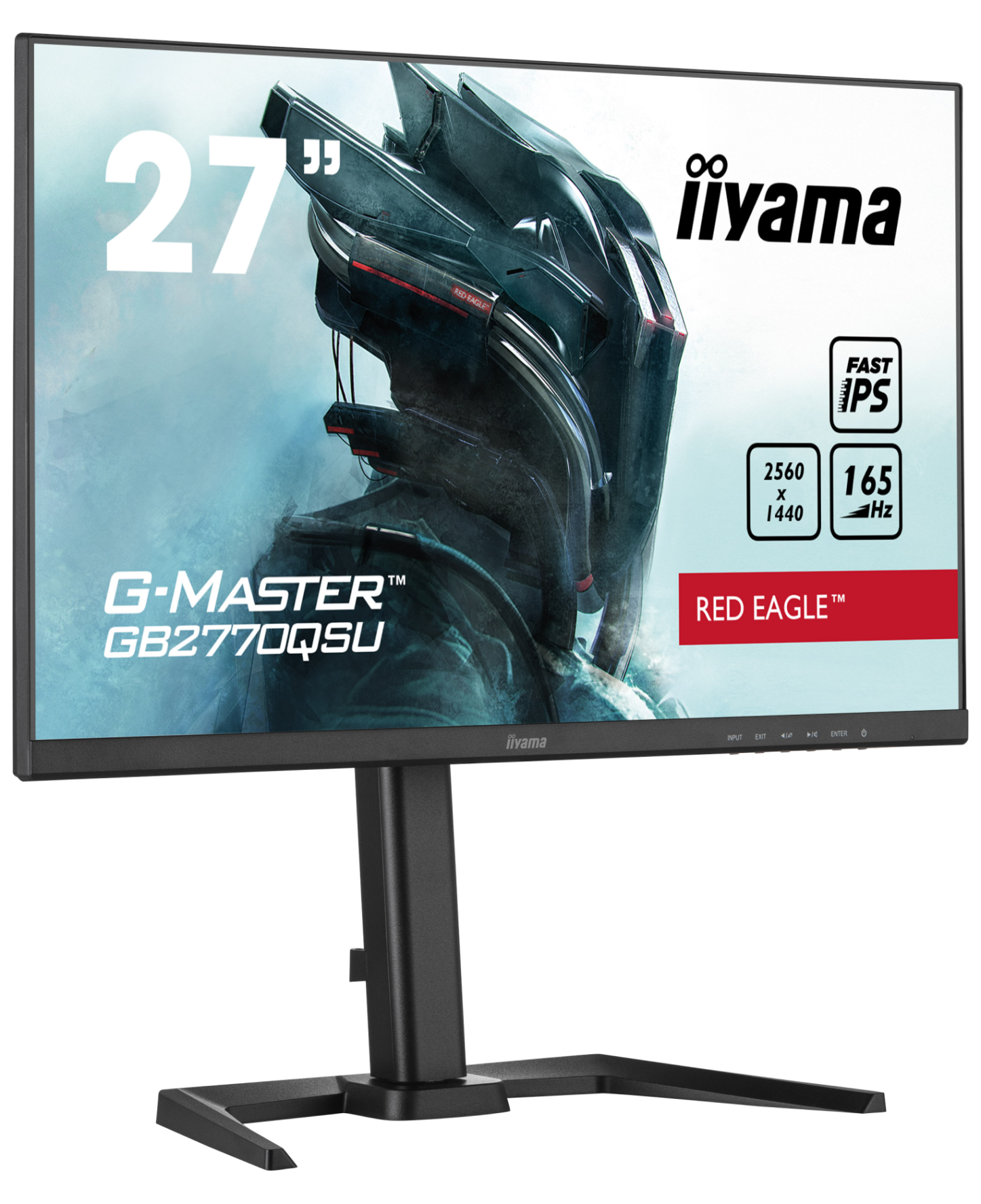 Монитор Iiyama 27’’ IPS panel, 2560x1440, IPS, 0.5 мс, 1000 : 1, 400 cd/m, DisplayPort, HDMI, USB х2 шт, AMD FreeSync Premium