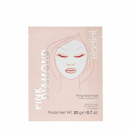 Rodial Биоцеллюлозная маска для сияния кожи лица с лифтинг-эффектом Pink Diamond Lifting Face Mask 20 гр