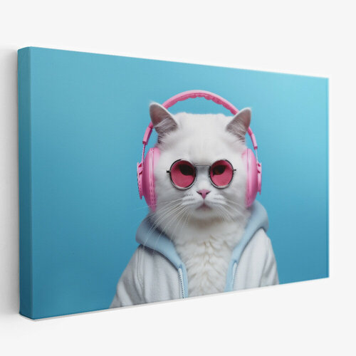 Картина на холсте Стильные кошки 1-209 50х40см