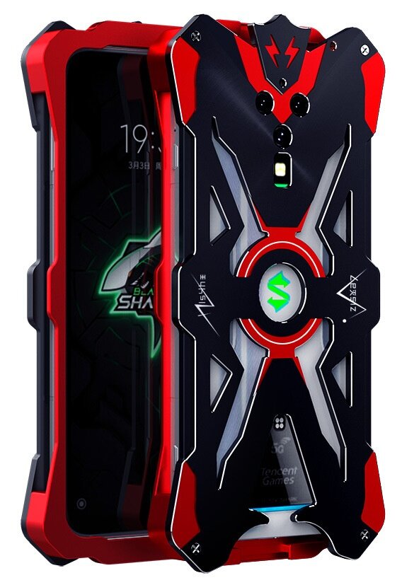 фото Противоударный металлический чехол-бампер MyPads из цельного куска металла с усиленной защитой углов и необычным экстремальным дизайном для Black.