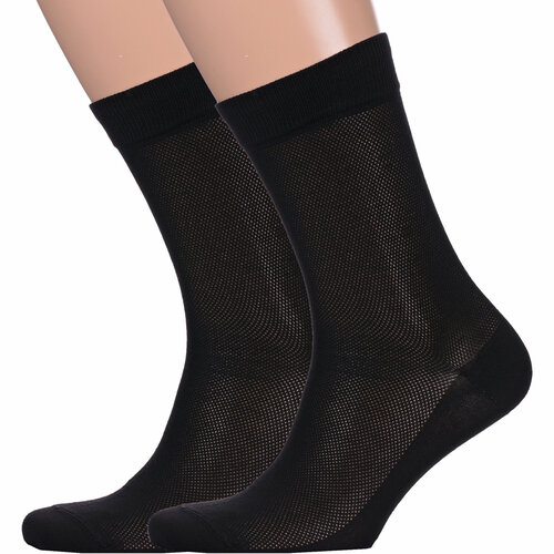 фото Носки lorenzline, 2 пары, размер 25, черный