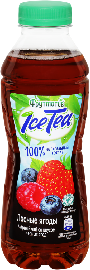 Холодный чай ICE TEA черный Лесные ягоды 0,5л ПЭТ - фотография № 3