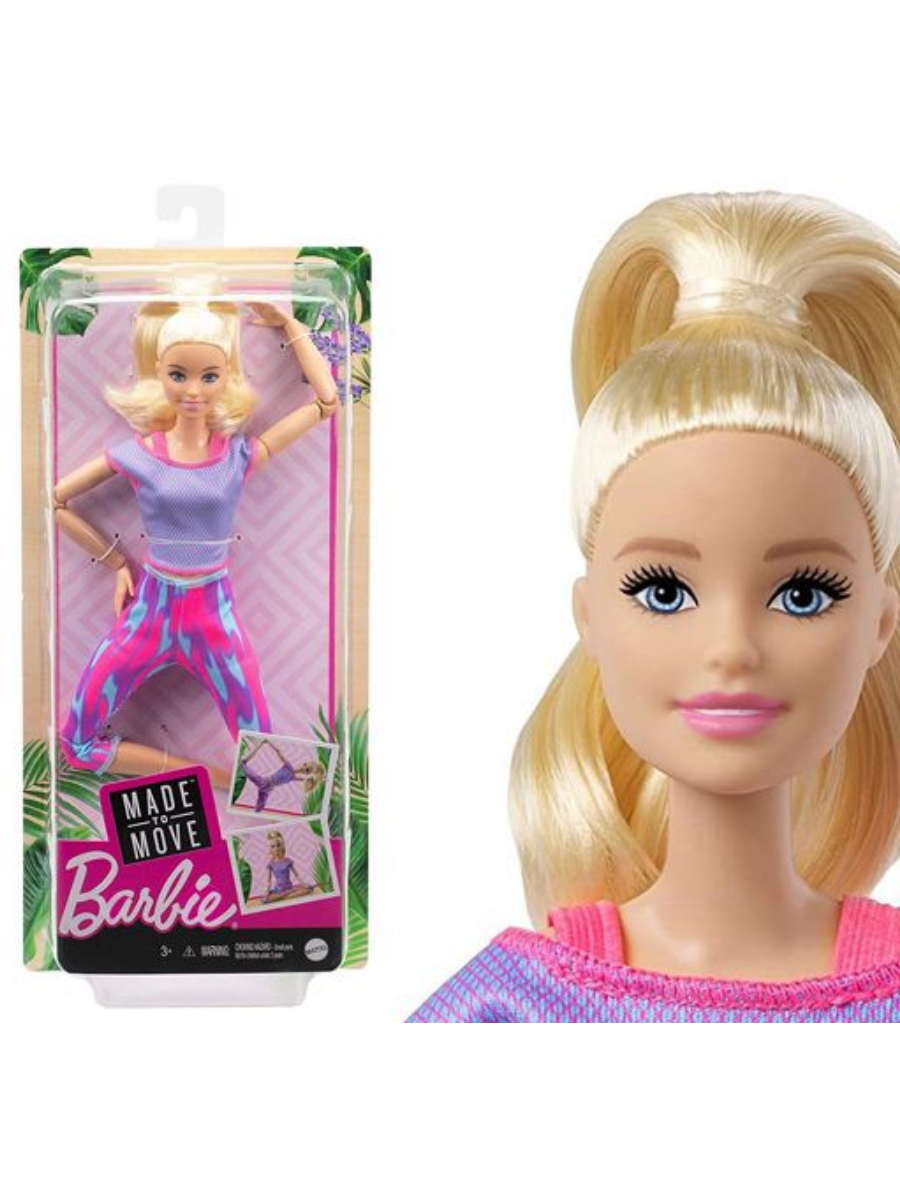 Кукла Barbie Безграничные движения Блондинка в серой футболке - фото №9