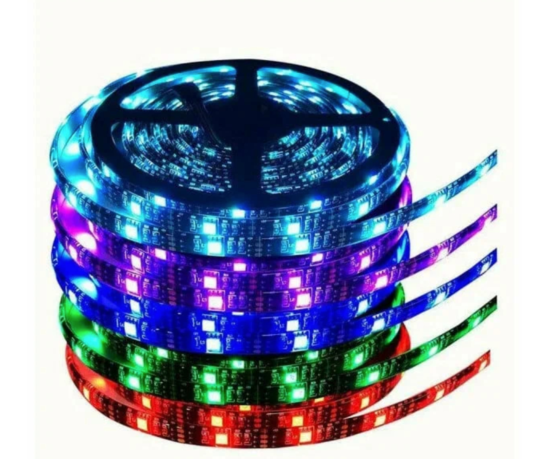 Светодиодная лента RGB цветная, SMD Лента 5 метров + пульт, блок питания,12w , 60 LEDS - фотография № 13