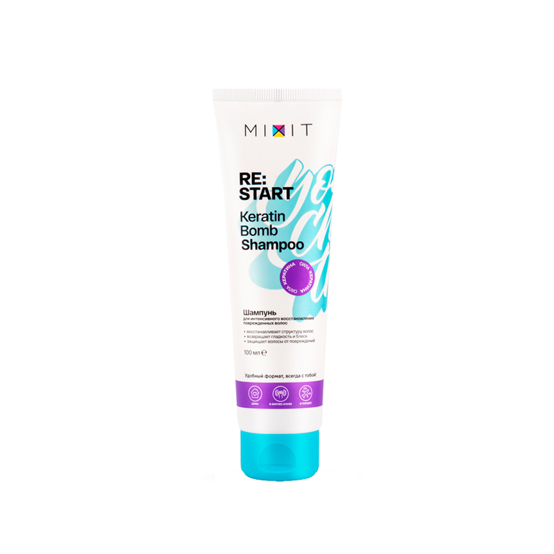 Шампунь MIXIT Re: Start Keratin Bomb Shampoo 100 мл