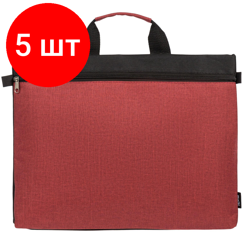 Комплект 5 штук, Конференц-сумка Melango, красная,12429.50