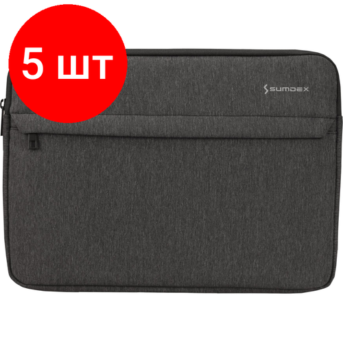 сумка sumdex meg cosmo brief non 913 черный Комплект 5 штук, Сумка для ноутбука (чехол) SUMDEX 13.3 ICM-131BK