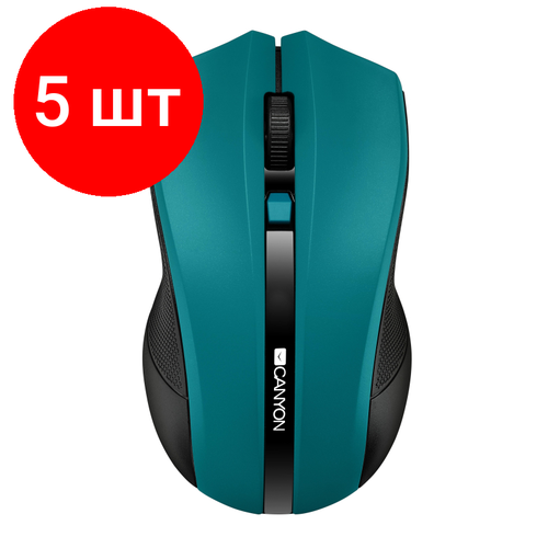 Комплект 5 штук Мышь компьютерная Canyon MW-5 4кнAAA в кмплЗеленCNE-CMSW05G 579200₽