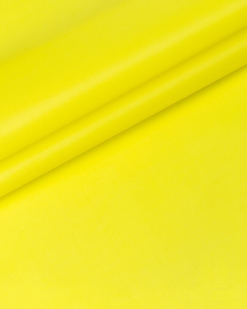 Ткань Оксфорд 600D PU. Цвет желтый неон. Готовый отрез 1х1,5 метра. Влагоотталкивающая, ветрозащитная, уличная.