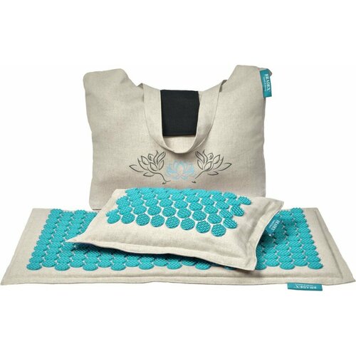 Набор акупунктурный Нирвана бежевый бирюзовые шипы премиум-серия 4690₽