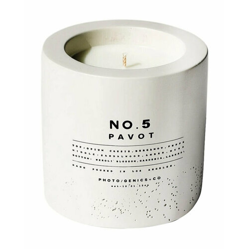 Парфюмированная свеча в керамической вазе PhotoGenics Co No5 Pavot Concrete Candle 8863₽
