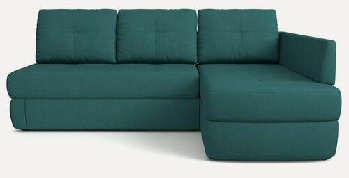 Изображение товара Угловой диван-кровать PUSHE Арно, правый угол, велюр, зеленый Formula 697