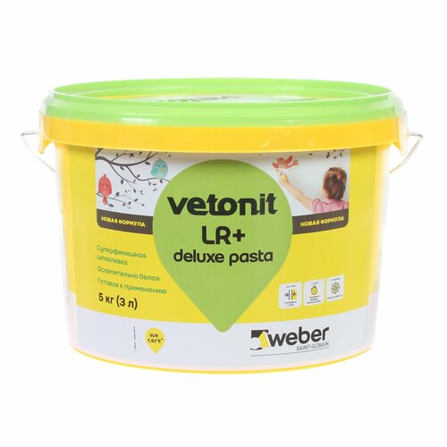 Vetonit LR Pasta Brilliant Готовая шпатлевка ЛР Паста Бриллиант 5 кг шпаклёвка полимерная суперфинишная ротбанд паста 18 кг