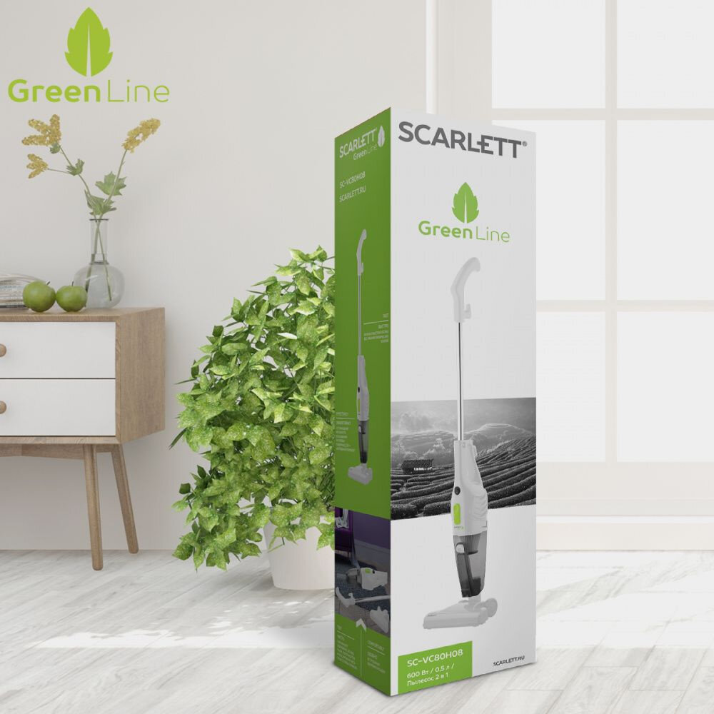 Вертикальный пылесос Scarlett SC-VC80H08 коллекция Green Line