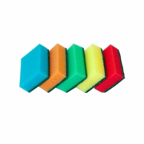 Губки для мытья посуды UFAPACK мини 79х53х26 5 шт 478₽