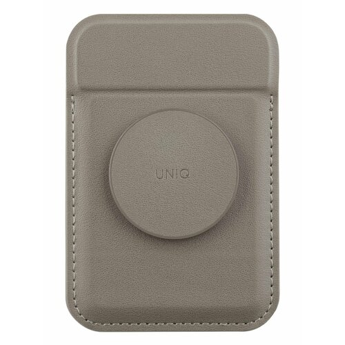 Uniq бумажник с функцией подставки для iPhone FLIXA Magnetic card holder Pop-out Grip-stand (Grey)