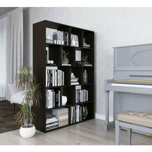 Стеллаж Перегородка модель Рози 15 ШхВхГ 120х1746х29см цвет Дуб Венге 9939₽