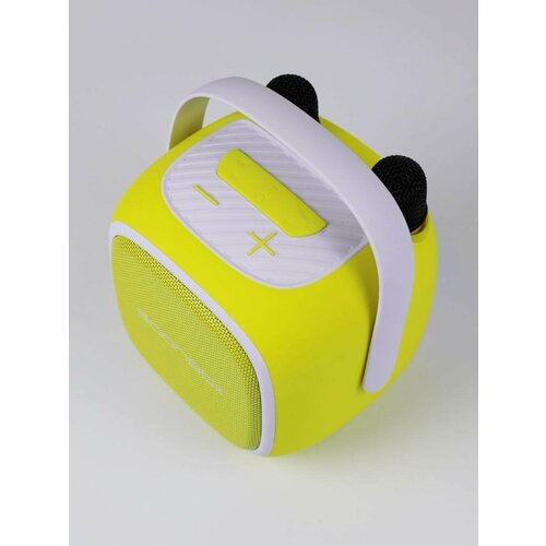 Беспроводная bluetooth колонка Портативная колонка Мини колонка 2 микрофона LED подсветка Музыкальная колонка караоке Желтый 599000₽