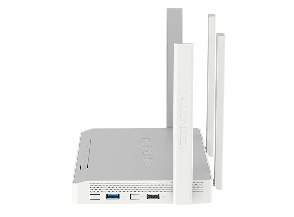 Wi-Fi роутер Keenetic Ultra (KN-1811), Wi-Fi AX3200, 2.4/5 ГГц, 802.11ax, 3202 Мбит/с, 4 антенны (внешние), белый — фото 1