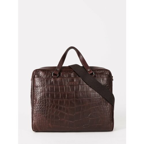 фото Сумка bruno rossi r130, фактура под рептилию, тиснение, коричневый