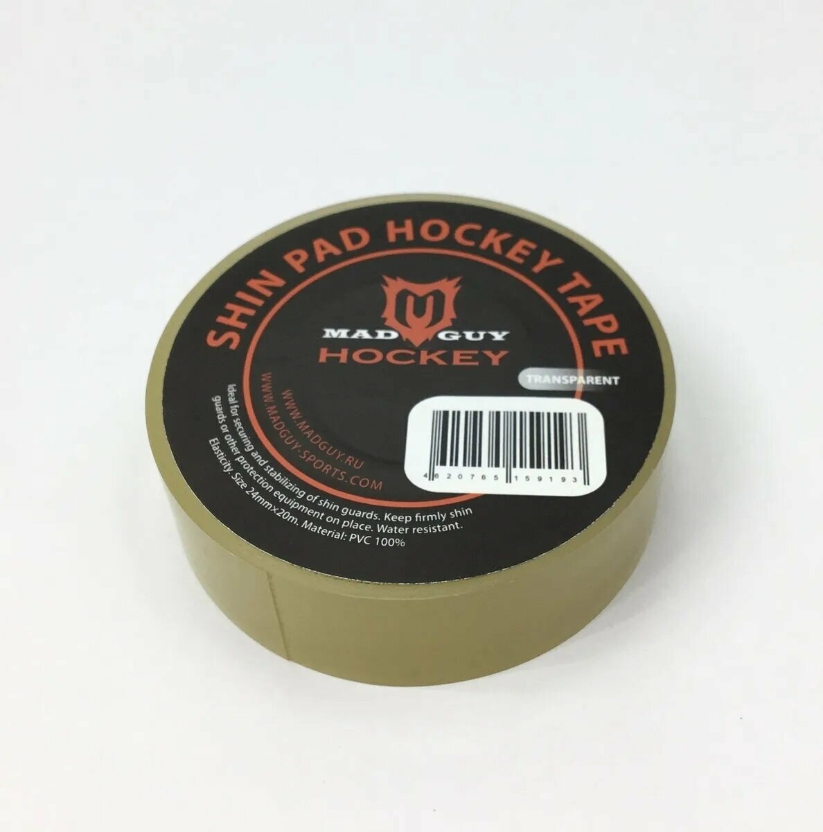 фото Лента хоккейная для щитков Mad Guy Eco-Line 24мм х 20м прозрачная