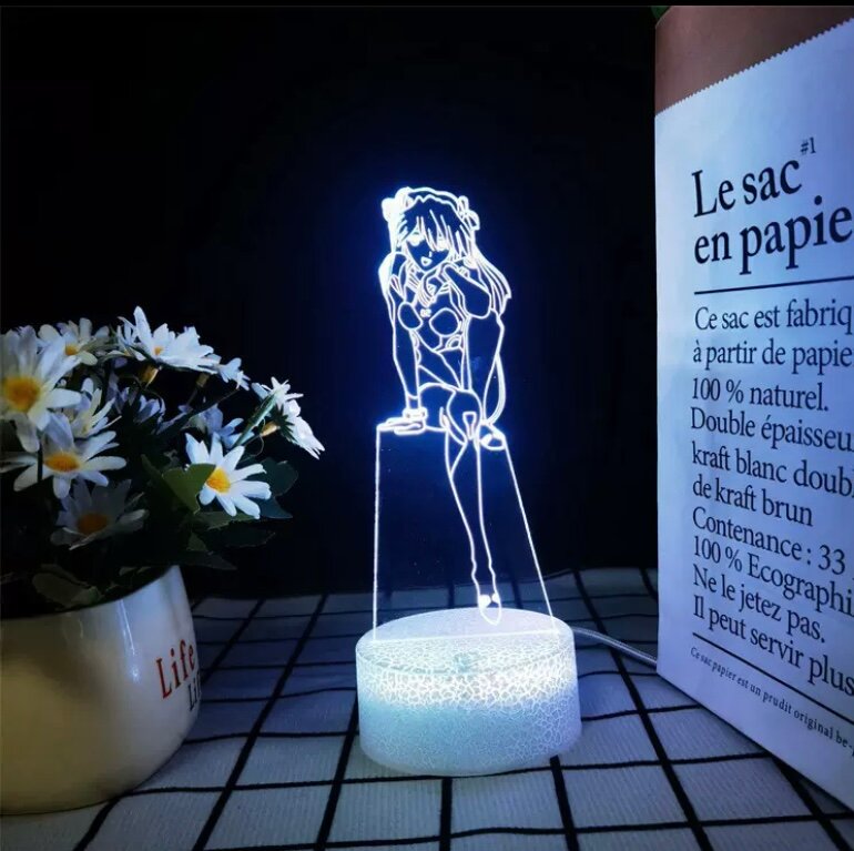 3D Ночник светильник аниме Аска Ленгли 04