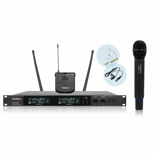 KH-6300 двухканальная микрофонная радиосистема с ручными передатчиками 32 канала UHF 600 частот ИК-интерфейс рэковый корпус Dreamsound 5381100₽